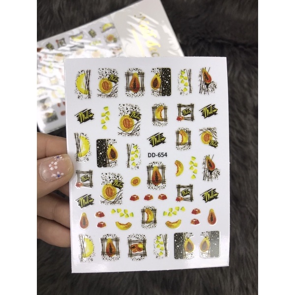 stick dán móng quả đu đủ ( làm móng , nail box )