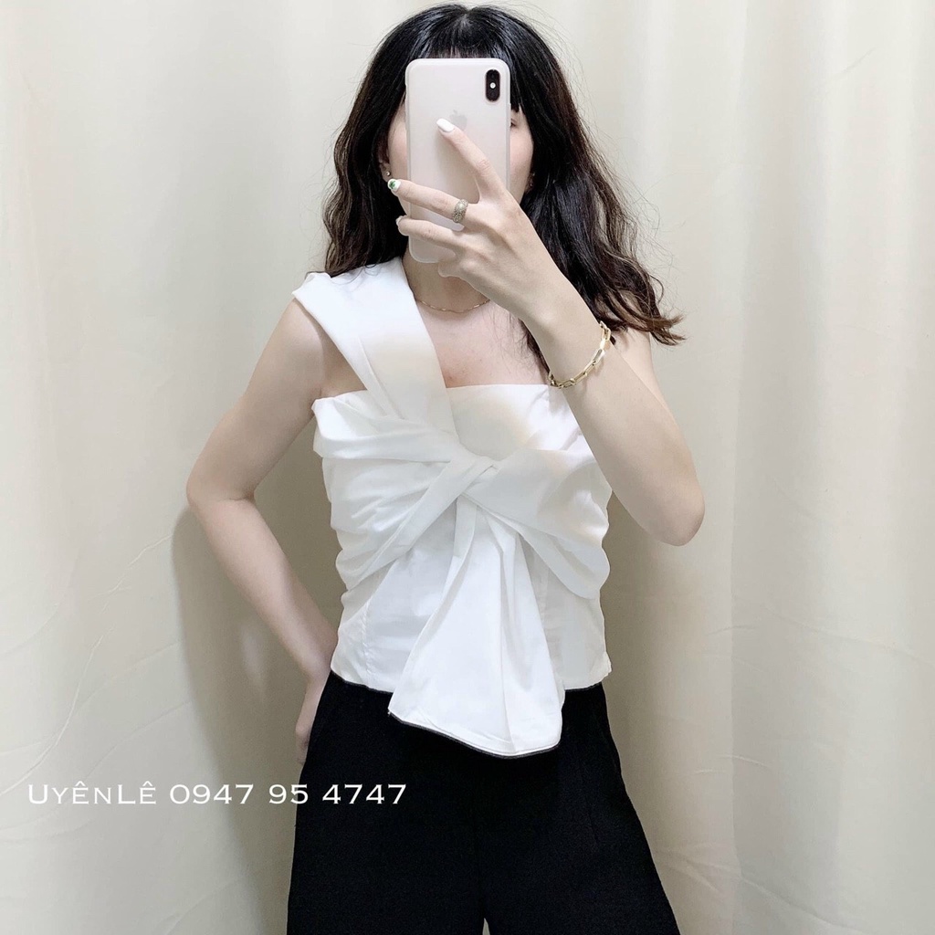 Áo Nơ Bắt Chéo,Áo Trễ Vai Kiểu Sang Chảnh,LY STORE