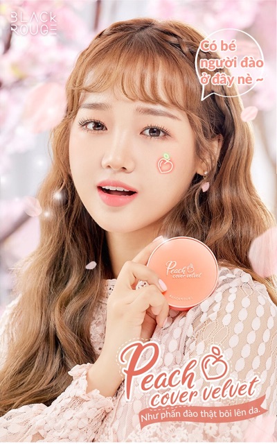 [Chính hãng] Phấn Nước Che Phủ Cao,Bền Màu Cả Ngày BLACK ROUGE Peach cover velvet cushion | BigBuy360 - bigbuy360.vn