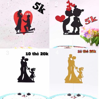 SÉT 3 THẺ TRÁI TIM ĐÔI - TRÁI TIM LỚN CẦU HÔN