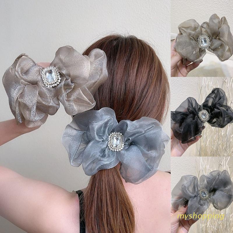 Kẹp Tóc Hình Nơ Lớn Bằng Vải Organza Cỡ Lớn Thanh Lịch Cho Nữ