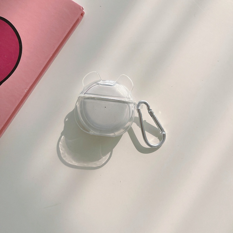 Vỏ Bảo Vệ Hộp Sạc Tai Nghe Trong Suốt Họa Tiết Hoạt Hình Chú Gấu / Hoa Tulip Cho Disney P1 Q33 P10 F2 F9