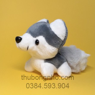 Đồ chơi cho bé _ Gấu bông chó husky treo móc khóa