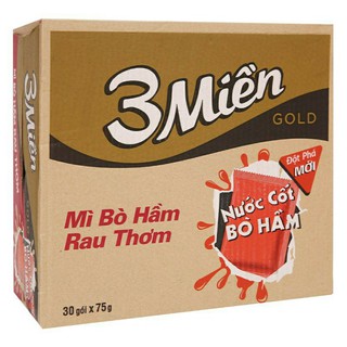 thùng 30 gói mì 3 miền bò hầm rau thơm