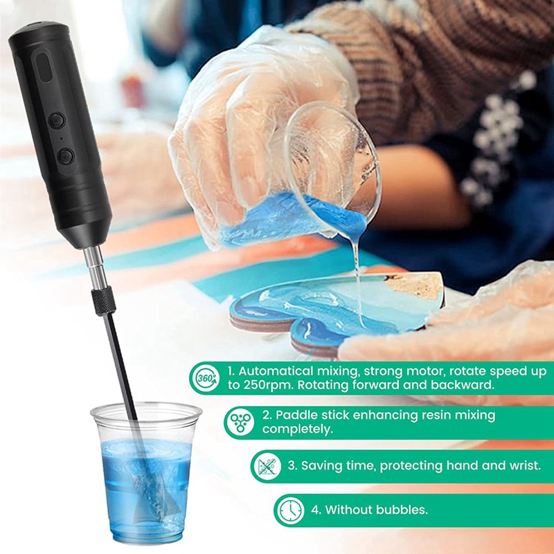 Máy Khuấy Nhựa Epoxy Cầm Tay Kèm 4 Tấm Lót
