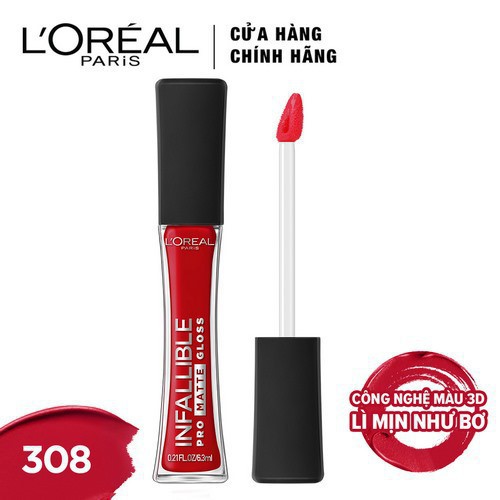 Hàng Mới Son Kem Lì Lâu Trôi L'Oreal Paris Pro Matte Liquid Lips 6.3ml (Chính hãng)