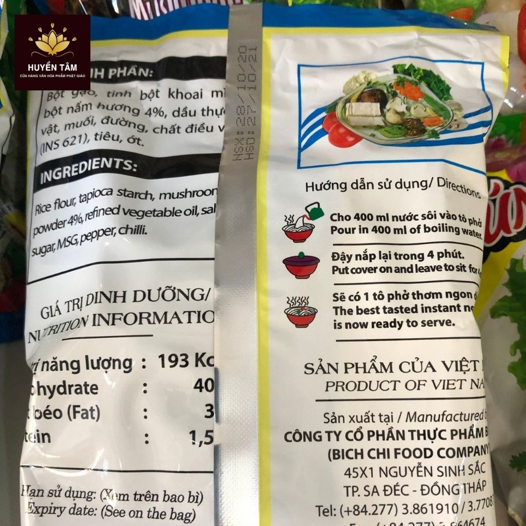 Phở chay nấm hương Bích Chi (60g/gói) | BigBuy360 - bigbuy360.vn