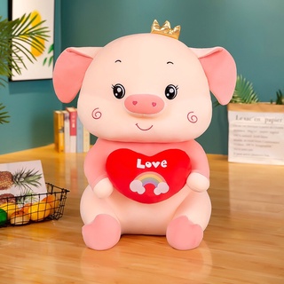 Gấu bông heo lợn ôm tim - thú nhồi bông cao cấp - quà tặng siêu xinh