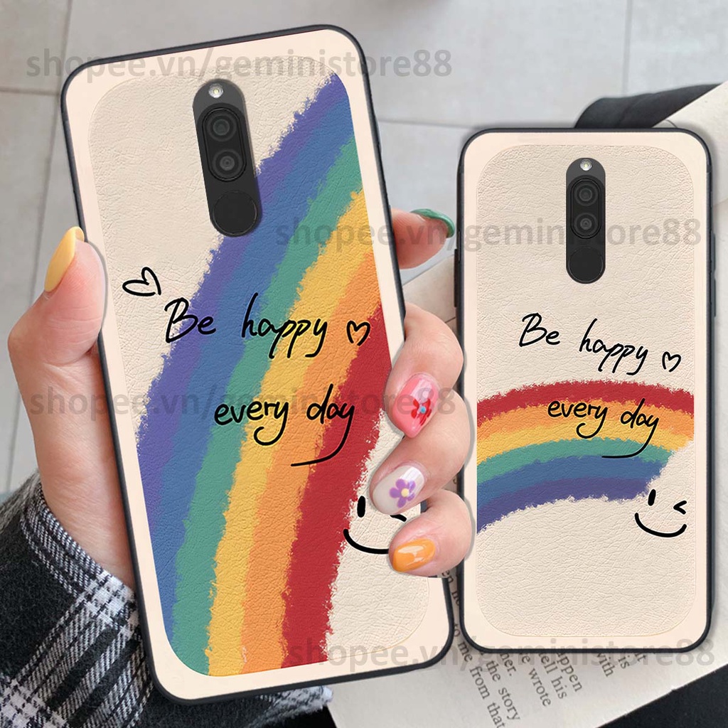 Ốp Xiaomi Redmi 8 in hình cô gái be happy trẻ trung cá tính năng động