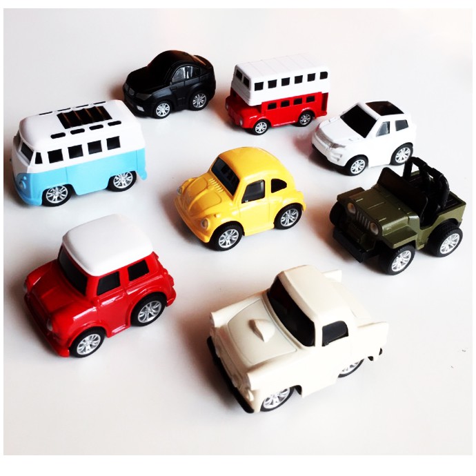 Bộ 8 Ô Tô Mô Hình Bằng Sắt MINI CAR - Đồ Chơi Cho Bé Trai