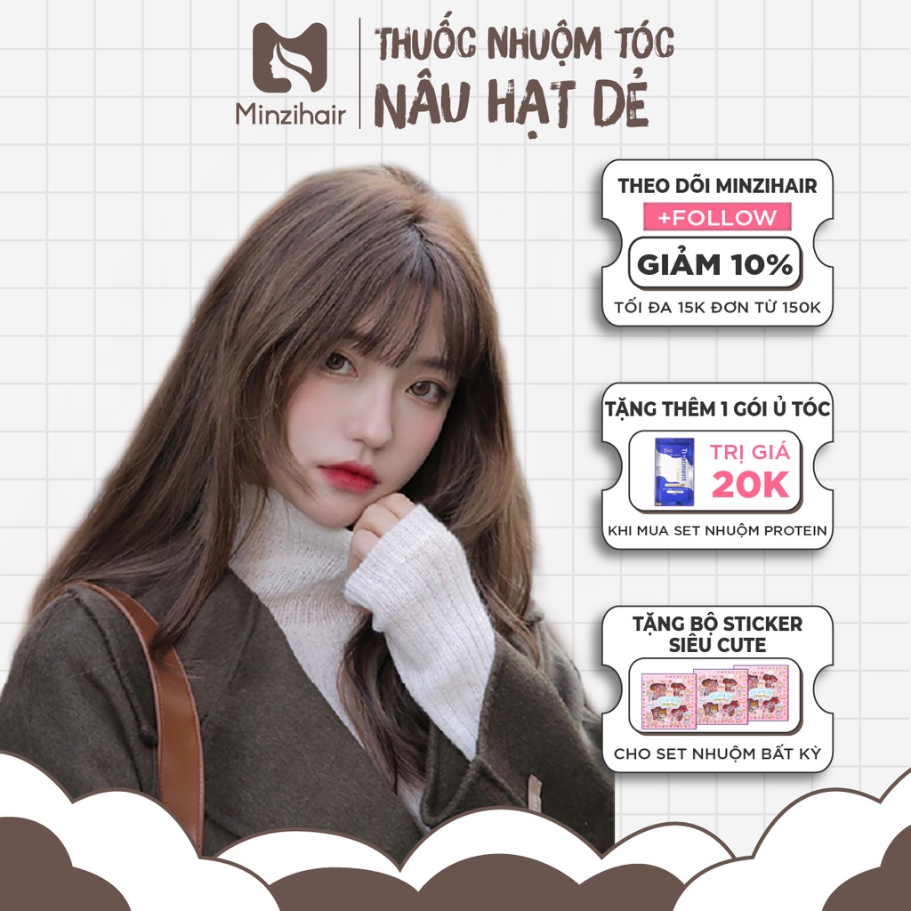 Thuốc Nhuộm Tóc Nâu Hạt Dẻ - Minzihair
