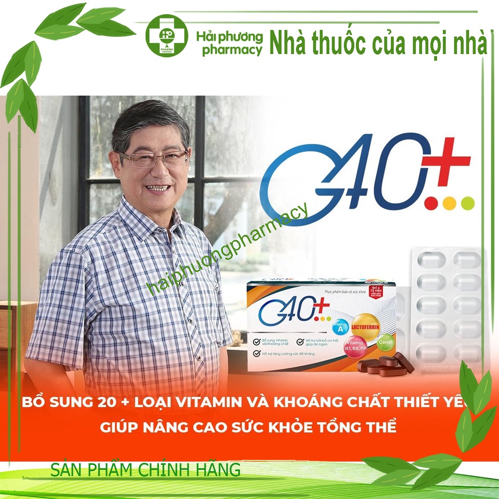 G40+ Bổ Sung Vitamin Và Khoáng Chất, nâng cao hệ miễn dịch Cho Cơ Thể (Hộp 60 Viên)