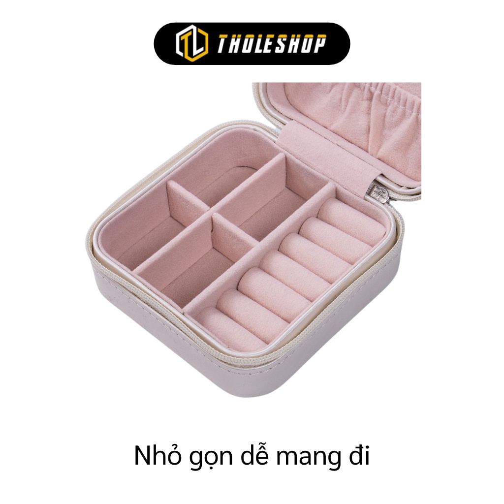 Hộp Đựng ttrang Sức - Hộp Bảo Quản Dây Chuyền, Khuyên Tai, Nhẫn Bằng Da Pu 8861