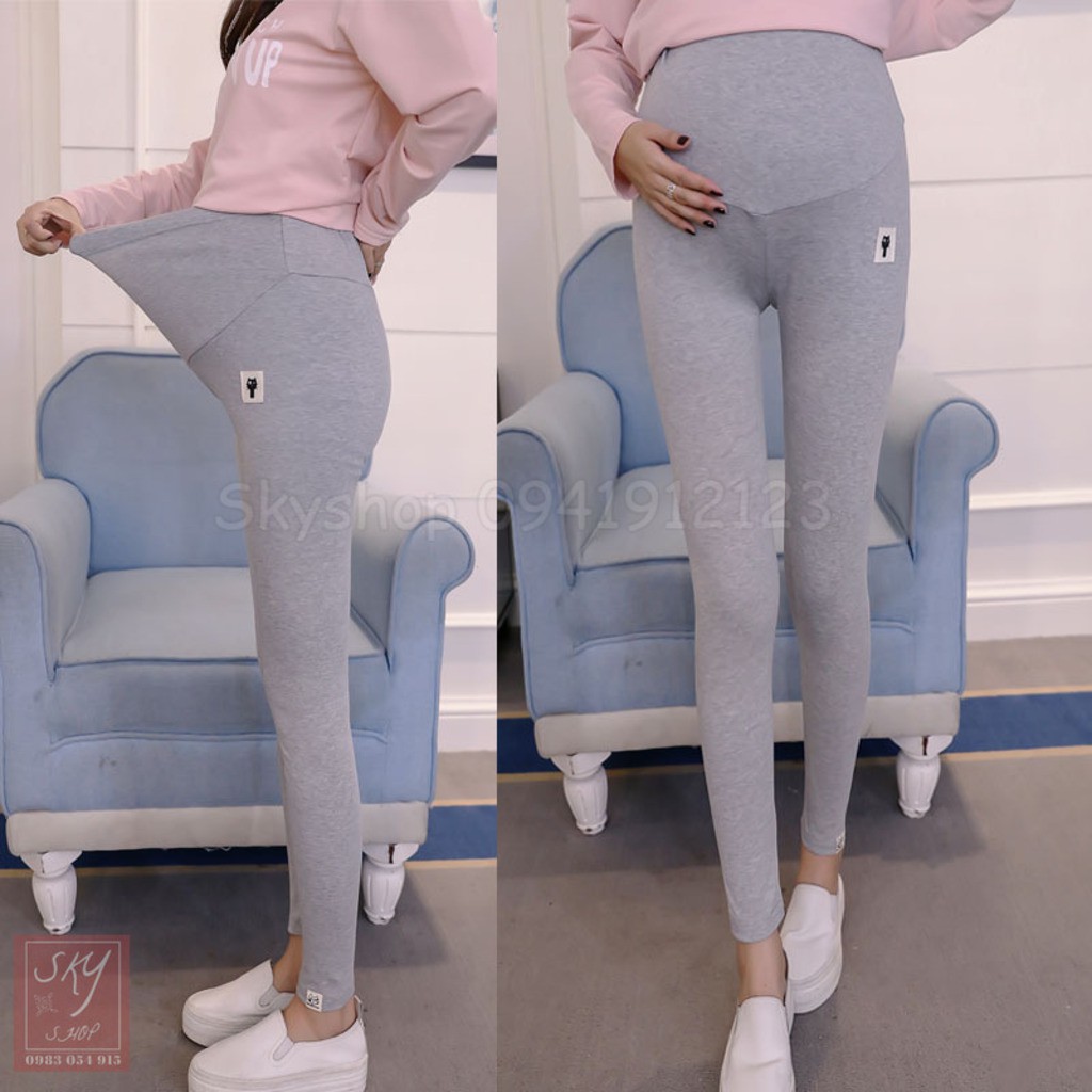 Quần bầu Legging Mèo chất liệu cotton pha thun co giãn tối đa vô cùng mềm mại và êm ái (có ảnh thật, hàng Quảng Châu)