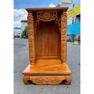 Bàn thờ thần tài ông địa gỗ Gõ Đỏ 48 x 81cm