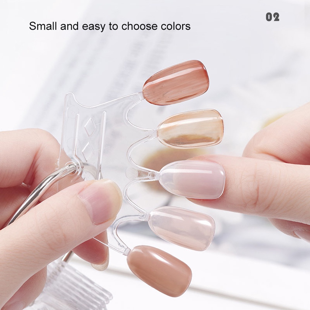 Set 10/50 Thẻ Hình Quạt Bằng Nhựa ABS Trưng Bày Móng Tay Nghệ Thuật