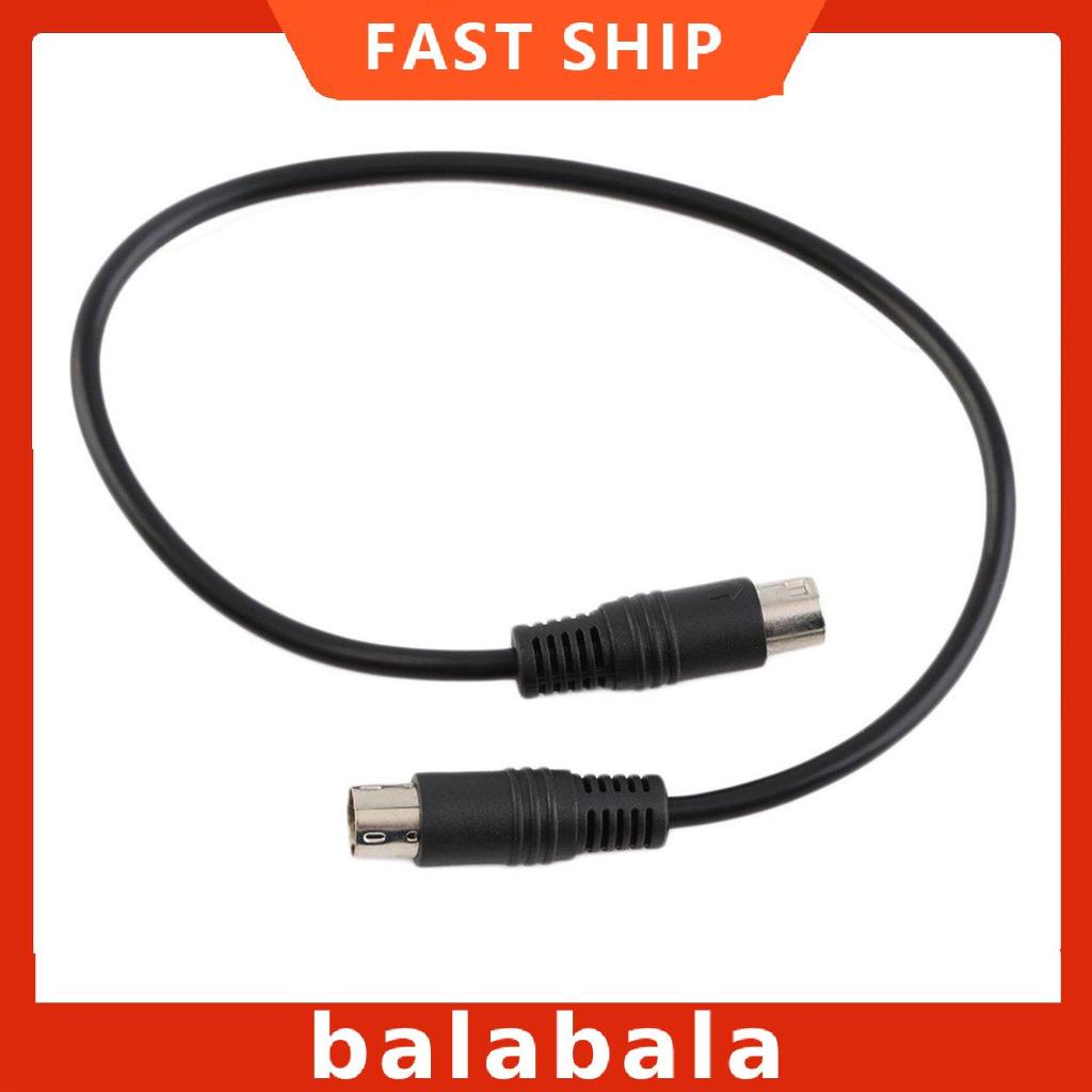 [BL]Black 9-PIN Mini TO 9-PIN Mini Din Signal Cable For Genesis 2 Scart Cable
