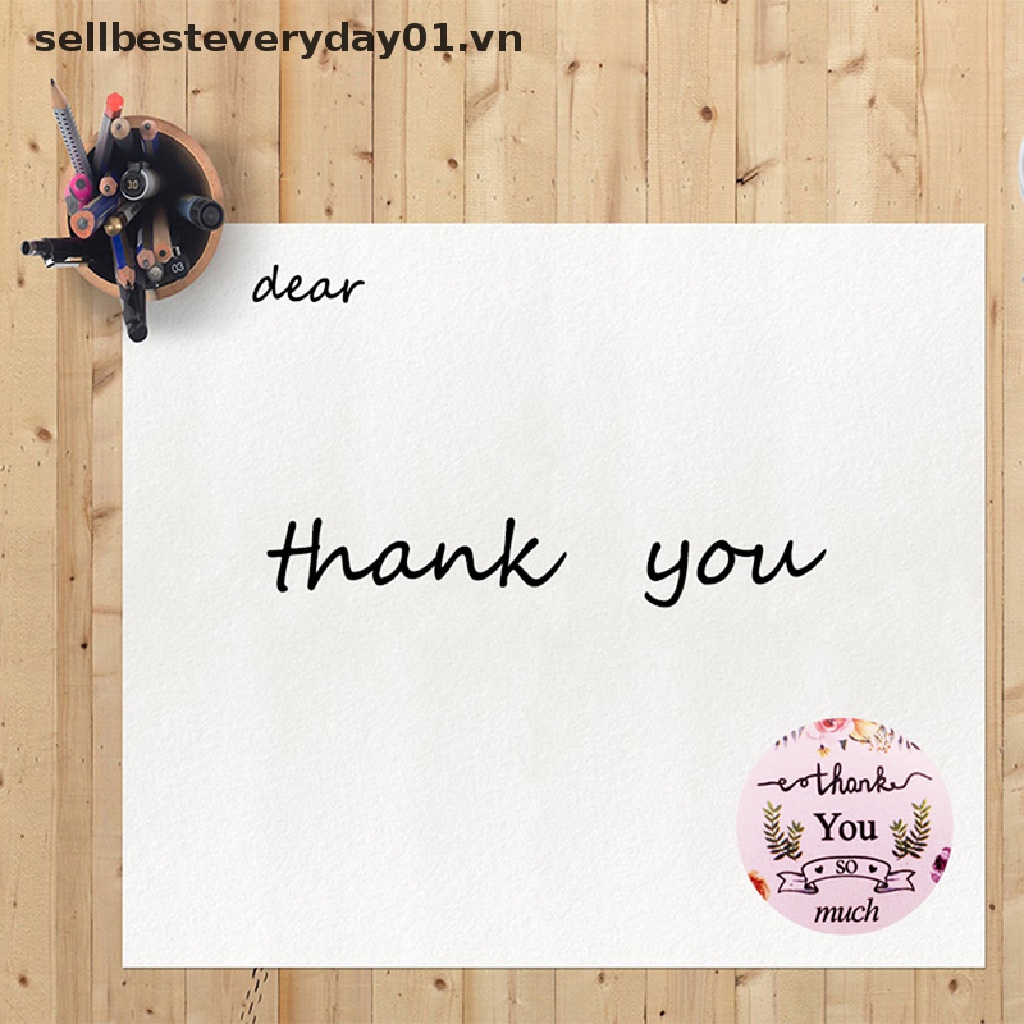 Cuộn 500 Nhãn Dán Tròn Thank You Trang Trí Tiệc