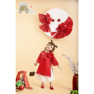 Áo dài cách tân cho bé gái _ Tơ sống