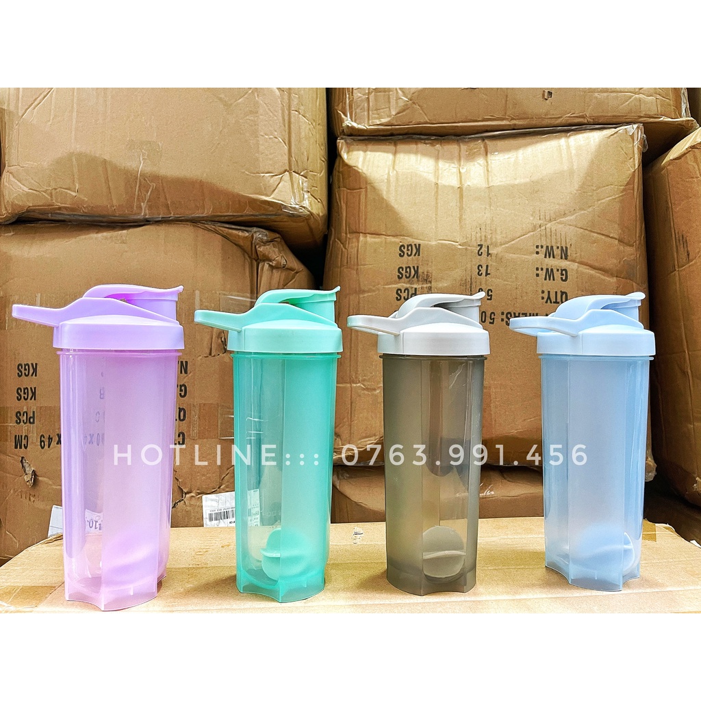 Bình Sharker 1 Ngăn 600ml | Bình Nước Thể Thao | Bình Lắc Tập Gym