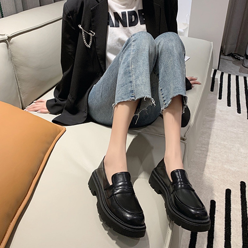 Giày lười IELGY đế xuồng thiết kế đơn giản thời trang cho nữ