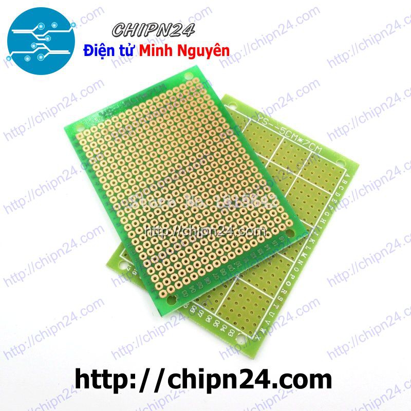 [1 TẤM] Testboard 1 mặt Thủy tinh 5x7cm (Board đồng đục lỗ PCB, Testboard cắm hàn)