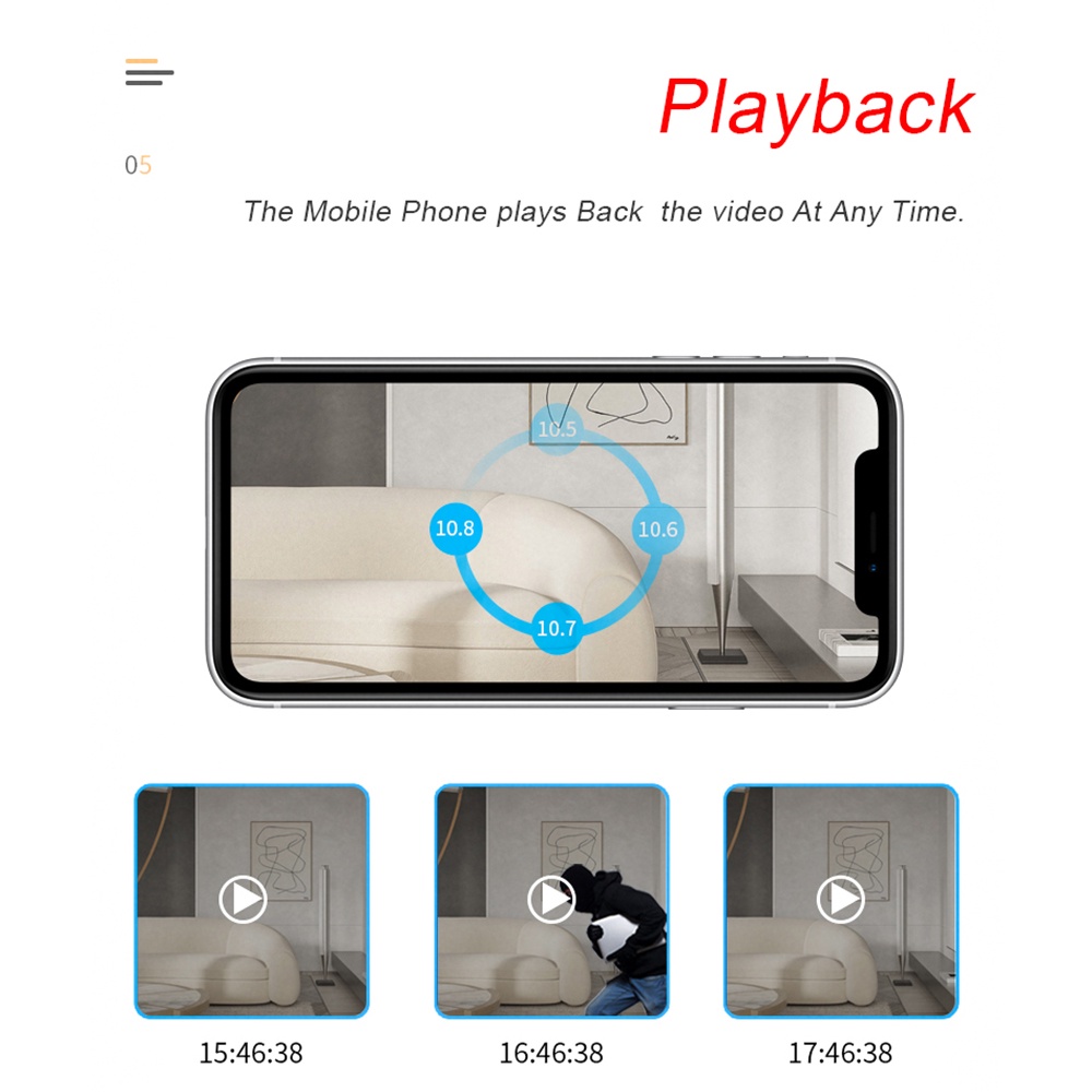 Camera Hồng Ngoại Mini CCTV 1080P Kết Nối WIFI, Hỗ Trợ Tầm Nhìn Ban Đêm