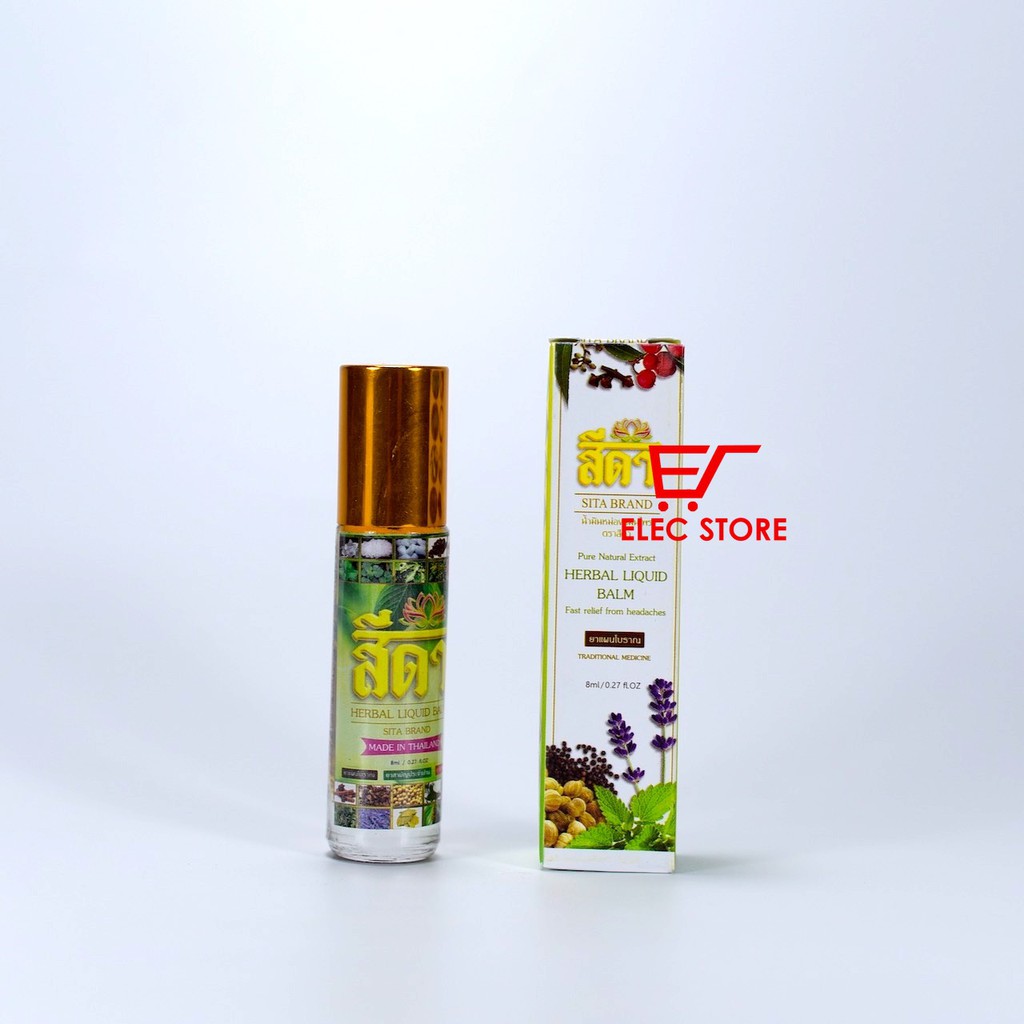 Dầu lăn thảo dược 22 vị Herbal Liquid Balm Sita Brand Thái Lan