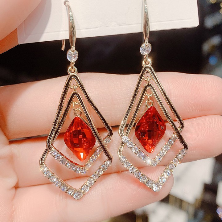 Bông tai nữ, Khuyên tai tua rua dáng dài phong cách Hàn Quốc cho nữ -B12