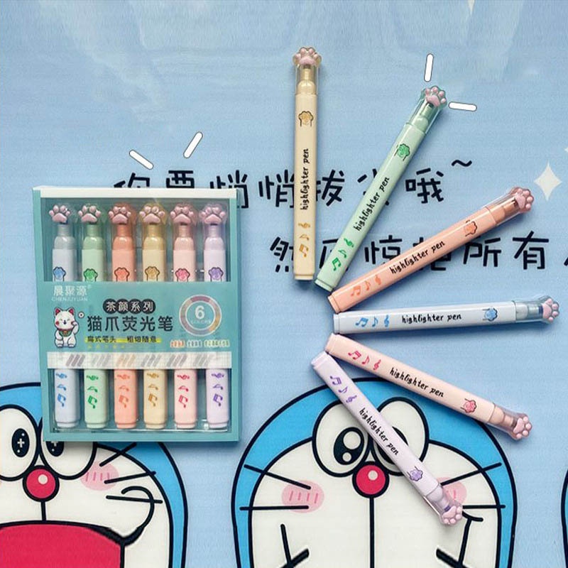 Bút Dạ Quang 6 Màu Tiện Dụng