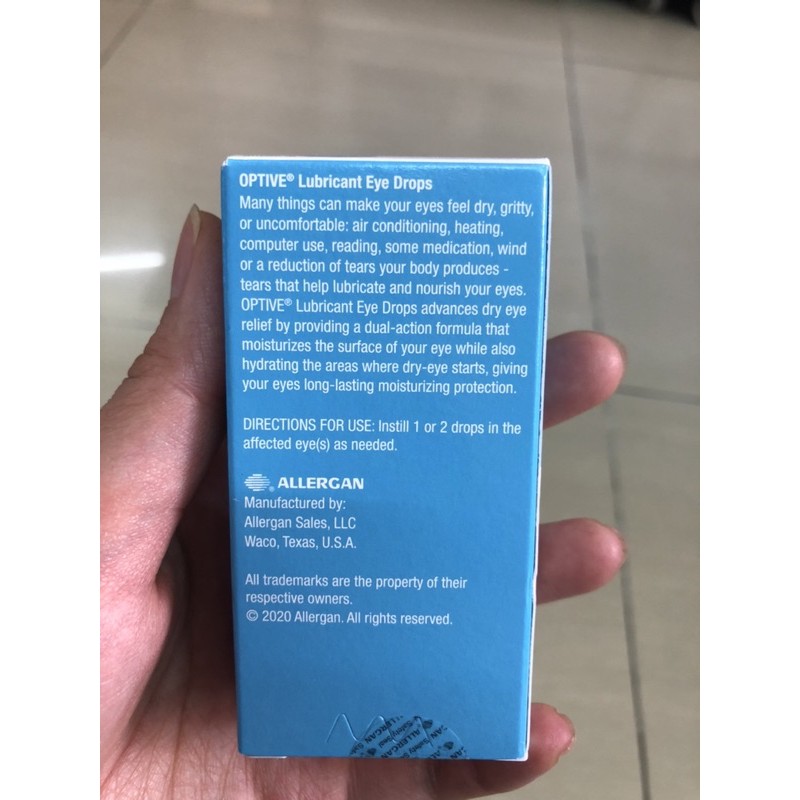 Dung dịch nhỏ mắt OPTIVE 15ML giúp mắt bớt mỏi | BigBuy360 - bigbuy360.vn