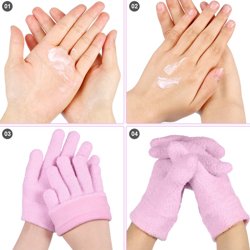 Bộ Găng Tay Và Vớ Gel Cotton Mềm Mại Dưỡng Ẩm Làm Trắng Chăm Sóc Da Tay / Chân Làm Đẹp