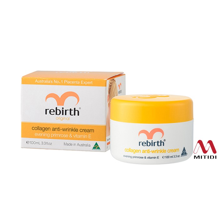 Kem nhau thai cừu Rebirth Collagen anti wrinkle cream with evening primrose & Vitamin E date 3/2023