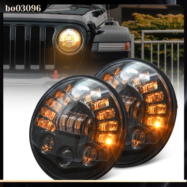 Đèn Pha Led DRL Halo 7-inch Bằng Nhôm Màu Gradient Cho Wrangler