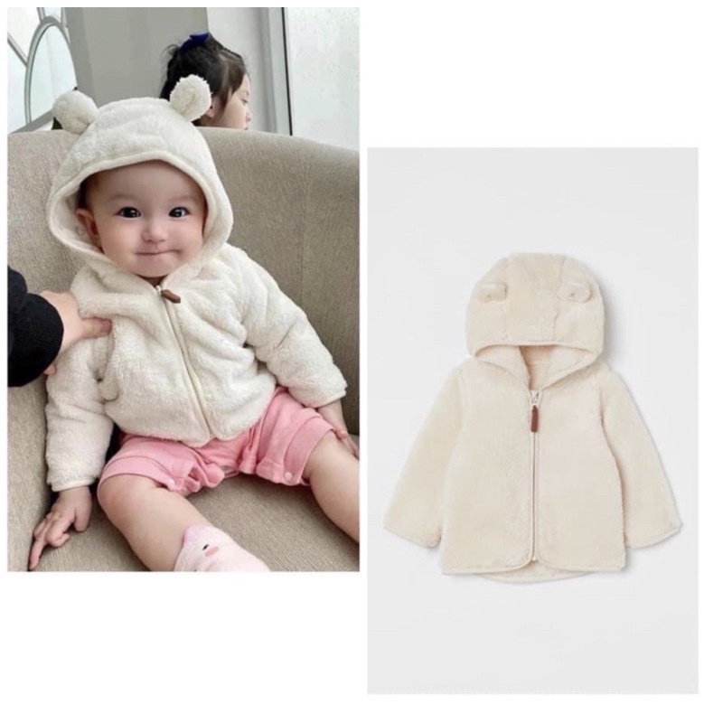 Áo lông H&amp;M AUTH săn sale cho bé 2022( mẫu mới tháo mũ)