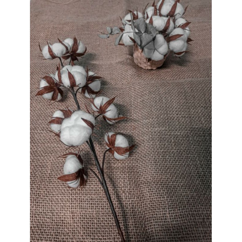 Cành hoa bông gòn trang trí noel VASE FLOWER mang lại không khí Giáng sinh ấm áp