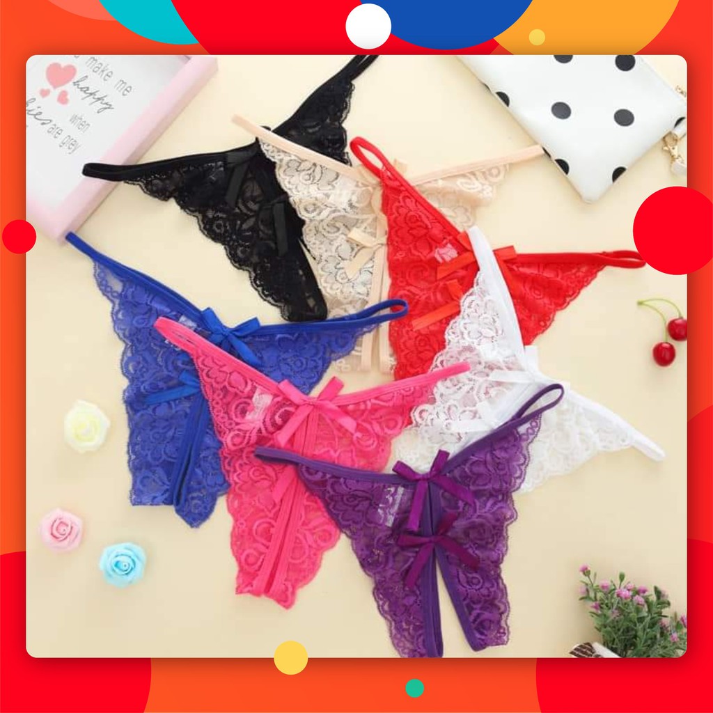 Quần lọt khe nữ, Quần chip lọt khe sexy ren không đáy hở mông xuyên thấu siêu gợi cảm quyến rũ khiêu gợi