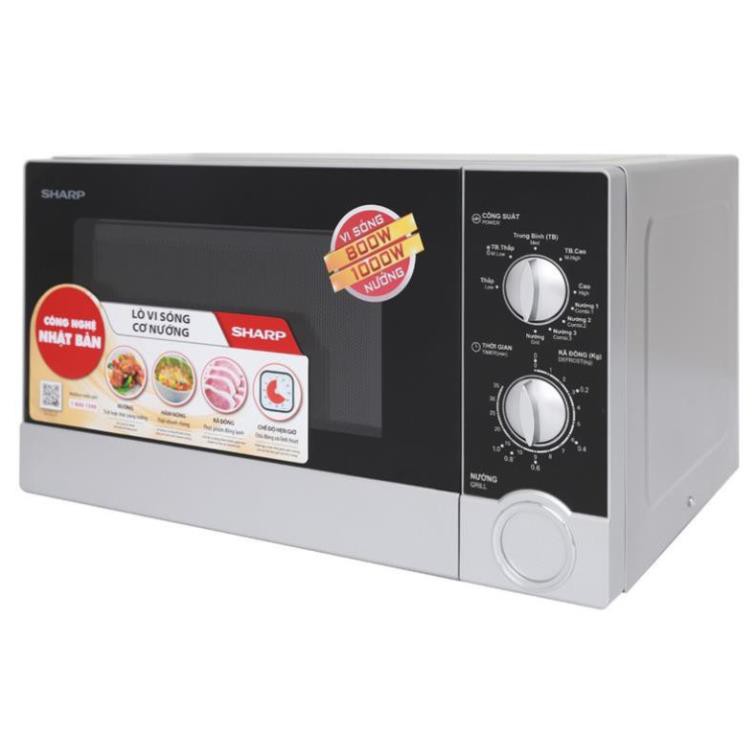 Lò Vi Sóng Cơ Có Nướng Sharp 23L Viba 800W Nướng 1000W - Hàng Chính Hãng