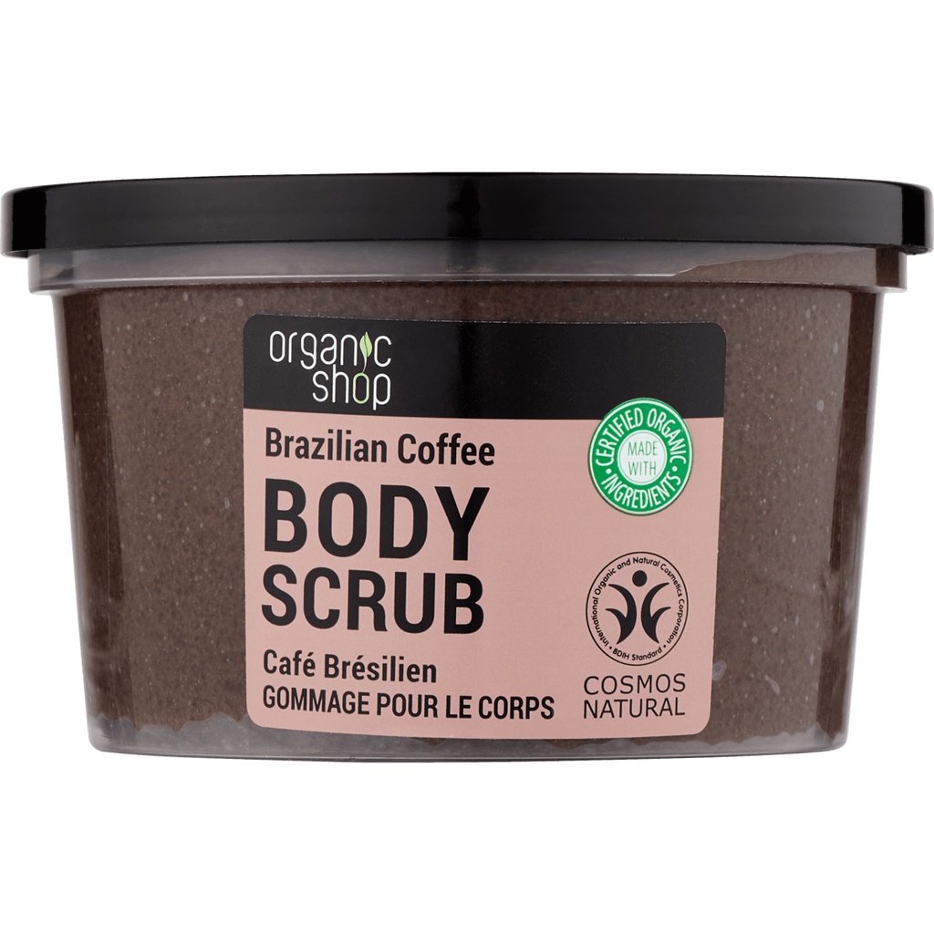 Scrub Organic Coffee & Sugar Body 0RGANIC SHOP Tẩy tế bào chết giảm mụn lưng, mụn toàn thân 250ml