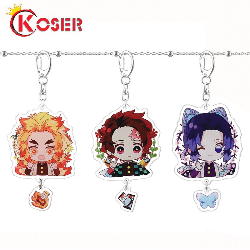 COSER KING Demon Slayer Nhân vật hoạt hình Anime Keychain Nezuko Tomioka Yoshiyoshi Tanjiro Butterfly Ninja Chanahu Collection