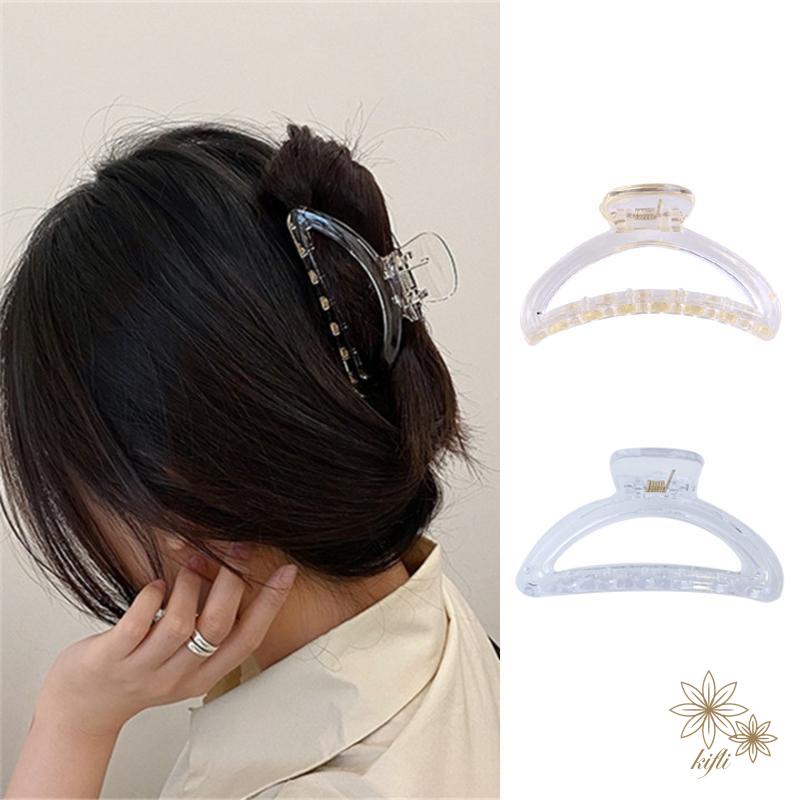 【kifli】Kẹp Tóc Trong Suốt Hình Cá Mập Phong Cách Hàn Quốc Thanh Lịch Dành Cho Nữ