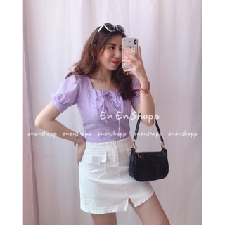 [ẢNH THẬT][KÈM VIDEO]Áo croptop nơ cổ(A308)