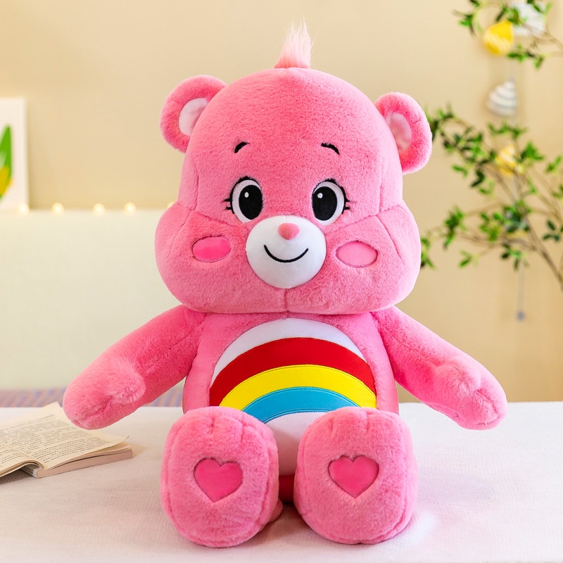 Mới Gấu Nhồi Bông Màu Cầu Vồng / Xanh Dương / Tím / Hồng Xinh Xắn Trang Trí Nhà Cửa