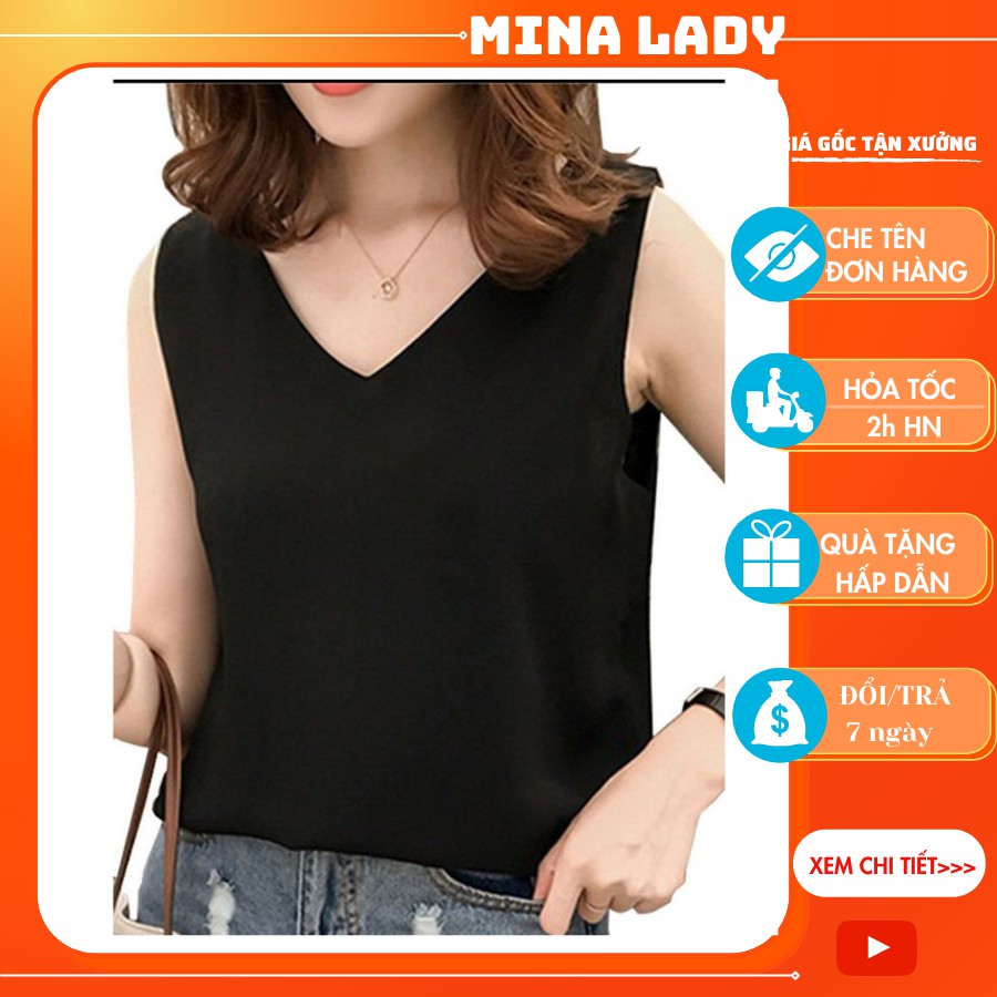 Áo sát nách nữ chất cát hai lớp cực xinh (Chọn size tùy theo chiều cao nhé bạn)