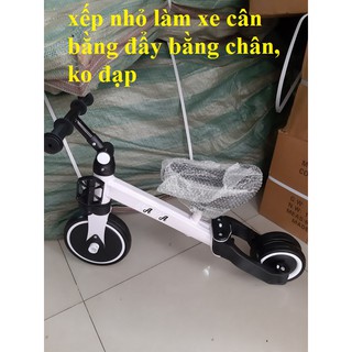 Xe chòi chân ba bánh cho bé từ 2-5 tuổi -sườn sắt bánh nhựa-yên có khóa nâng hạ,được chọn màu: 4 MÀU TRẮNG-ĐỎ-VÀNG-DƯƠNG
