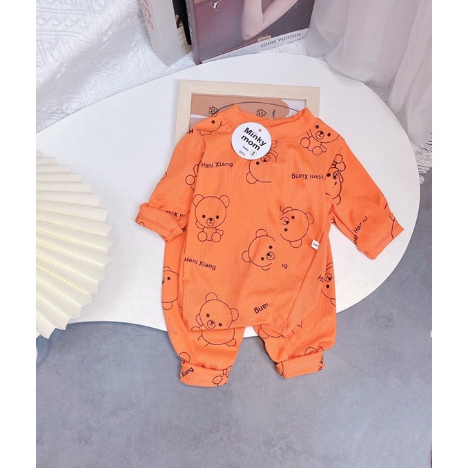 BỘ THU ĐONG MINKY MOM THUN GÂN DÀI TAY CHO BÉ