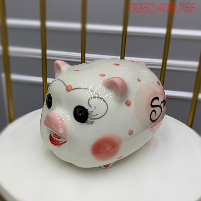 Heo đất tiết kiệm men sứ 2022, con ống lợn sứ đẹp giá rẻ cute dễ thương bát tràng