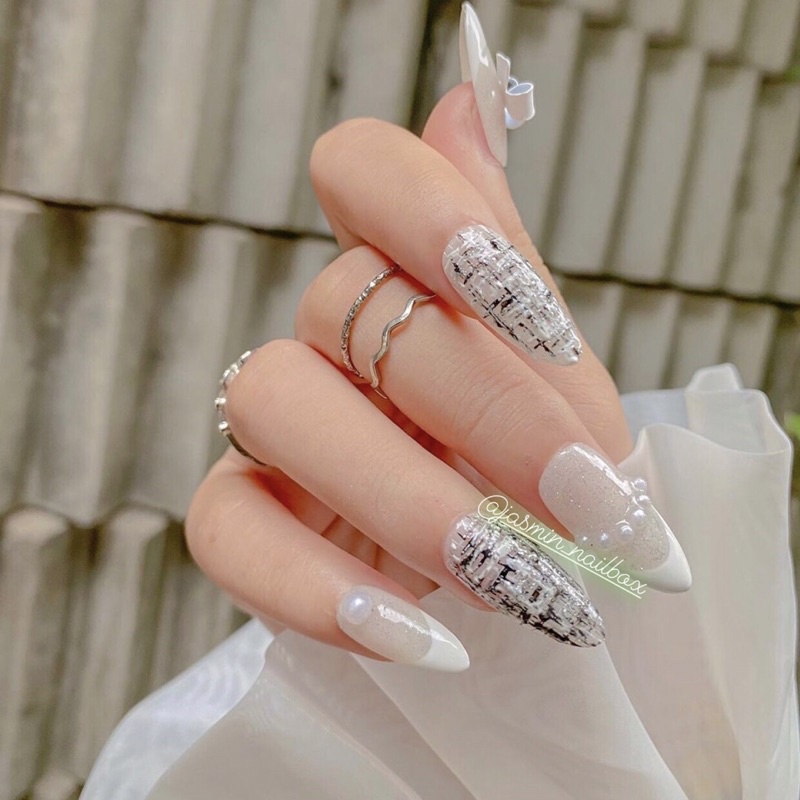 Nail Box thiết kế sẵn mẫu charm nơ - có làm theo yêu cầu