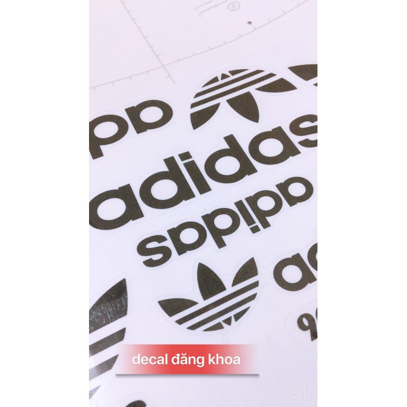Tem chữ ADIDASSSS siêu nét dán được mọi loại xe