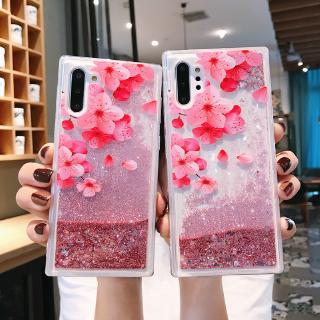 Ốp Điện Thoại Trong Suốt Phối Kim Tuyến Nước Cho Samsung Note 10 9 8 Pro S8 S9 S10 Plus A20 A30 A40 A50 M10 20 30
